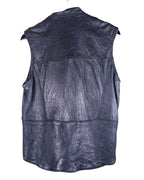 Christian Peau black leather vest