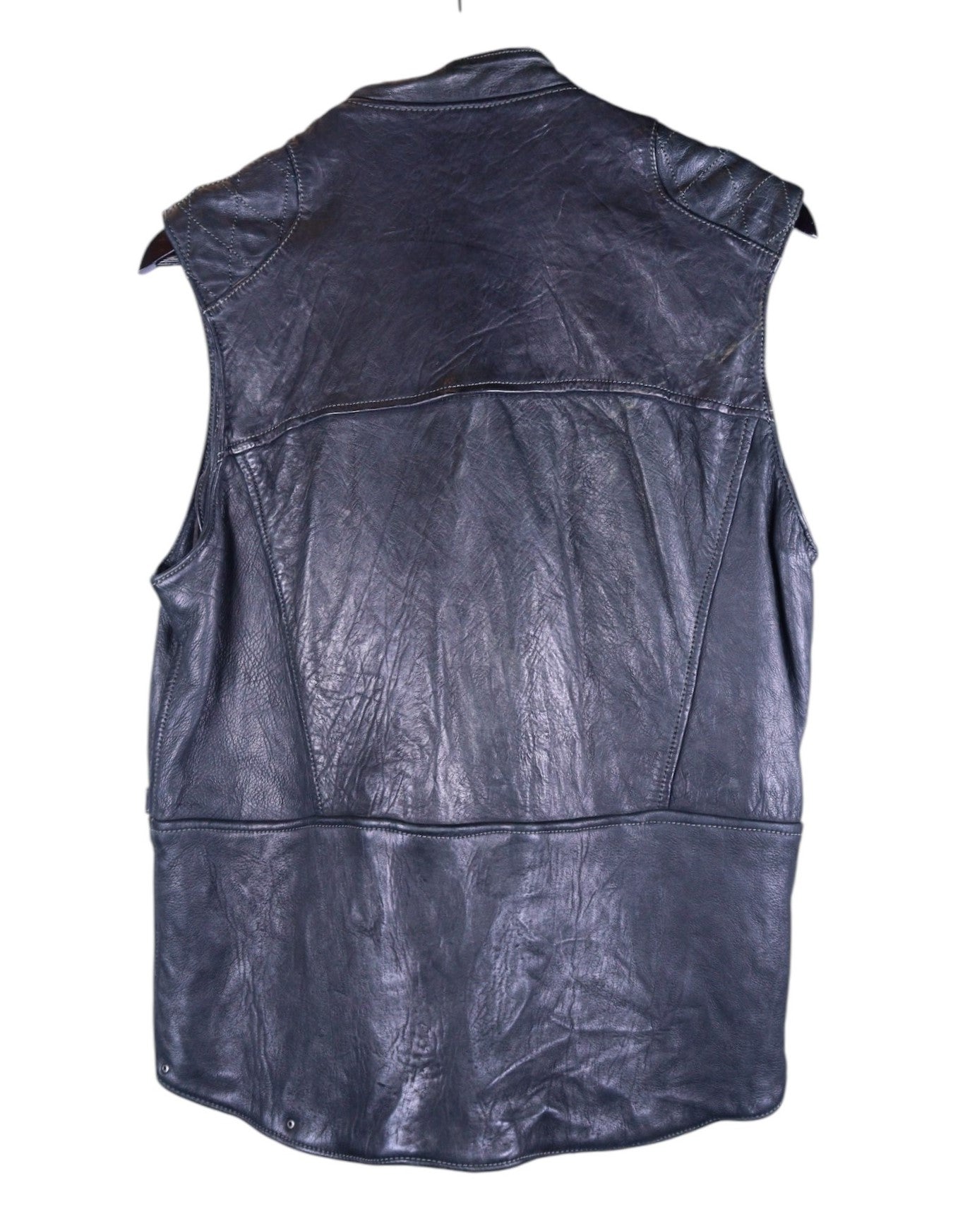 Christian Peau black leather vest