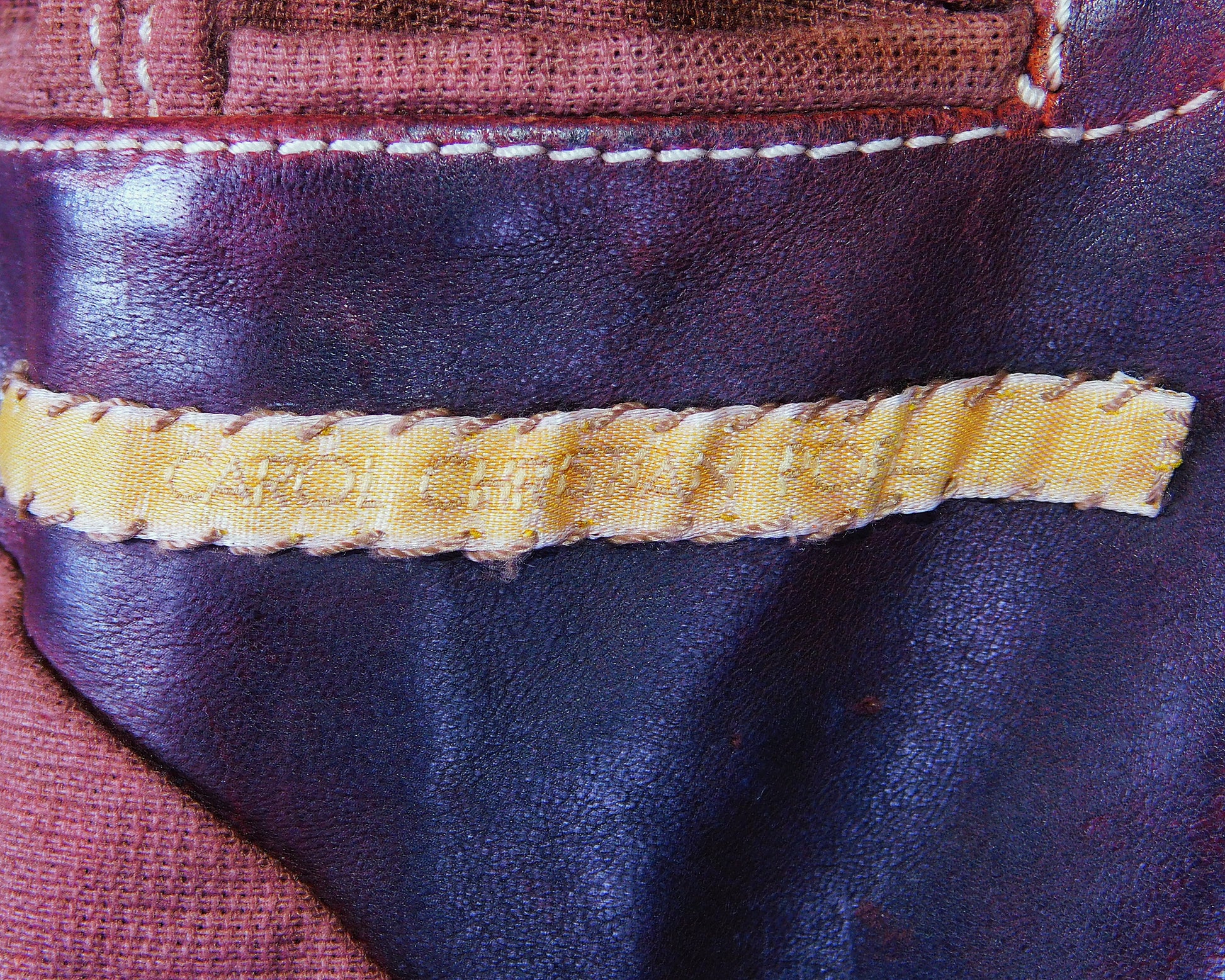 Carol Christan Poel long leather burgundy coat Fall 04/05