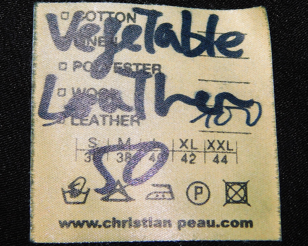 Christian Peau black leather vest