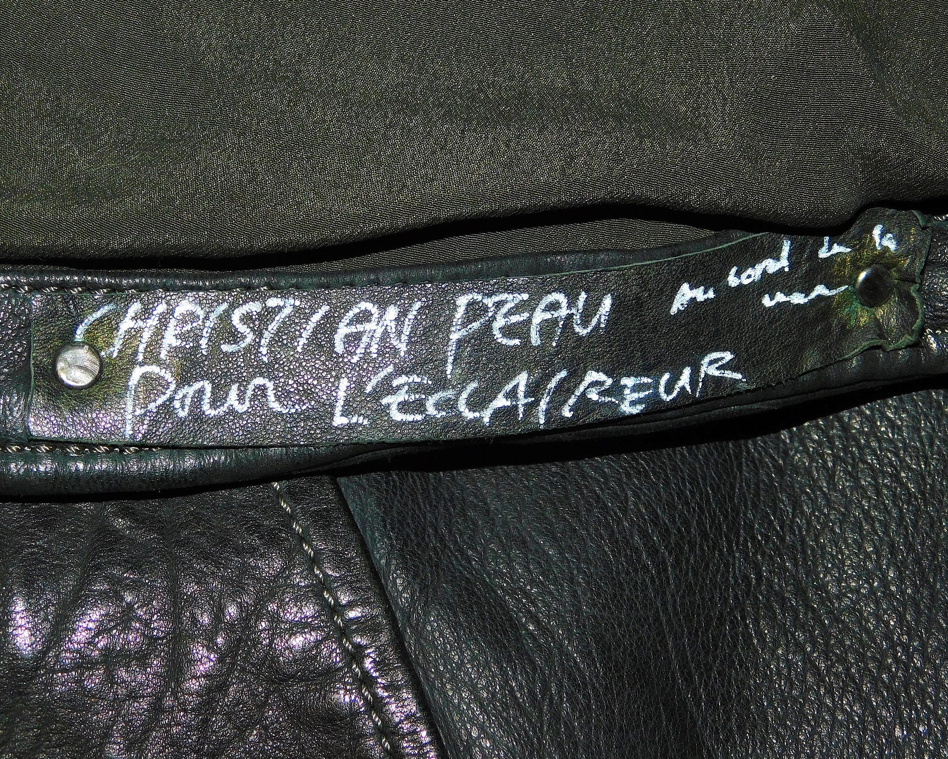 Christian Peau black leather vest