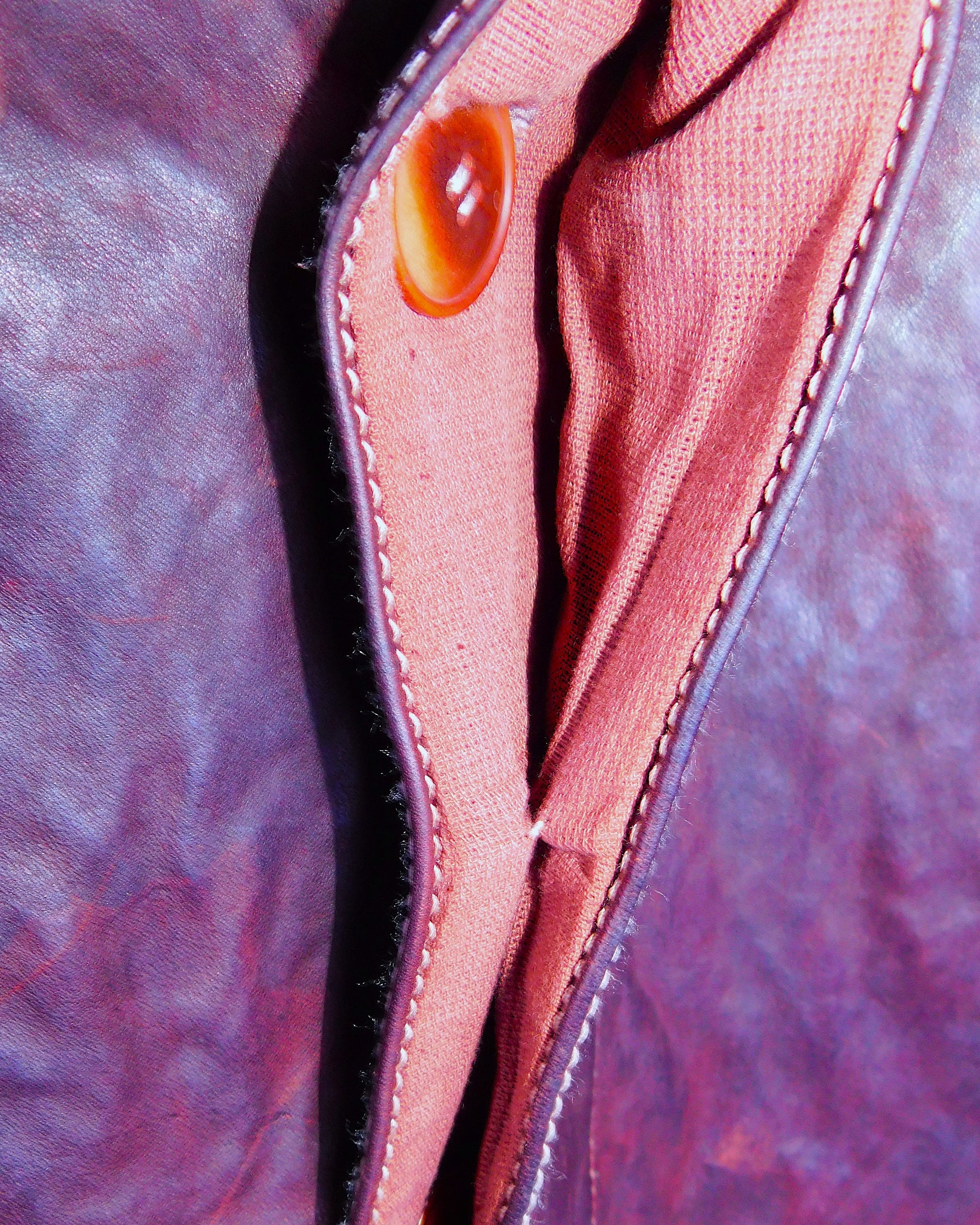 Carol Christan Poel long leather burgundy coat Fall 04/05