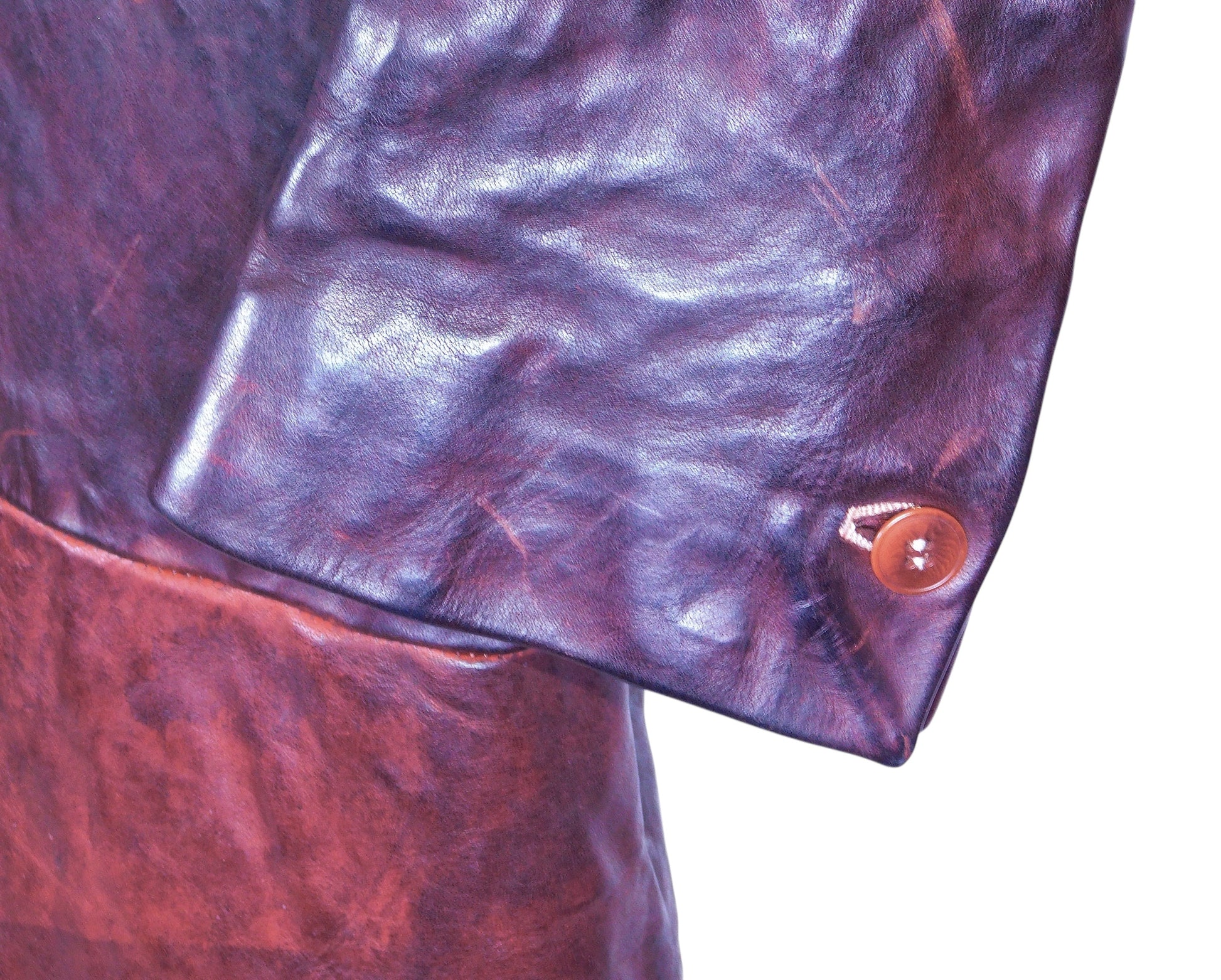 Carol Christan Poel long leather burgundy coat Fall 04/05
