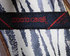 Roberto Cavalli brown leather loafers with metal snake ornament