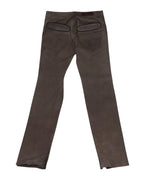 Roberto Cavalli brown leather pants