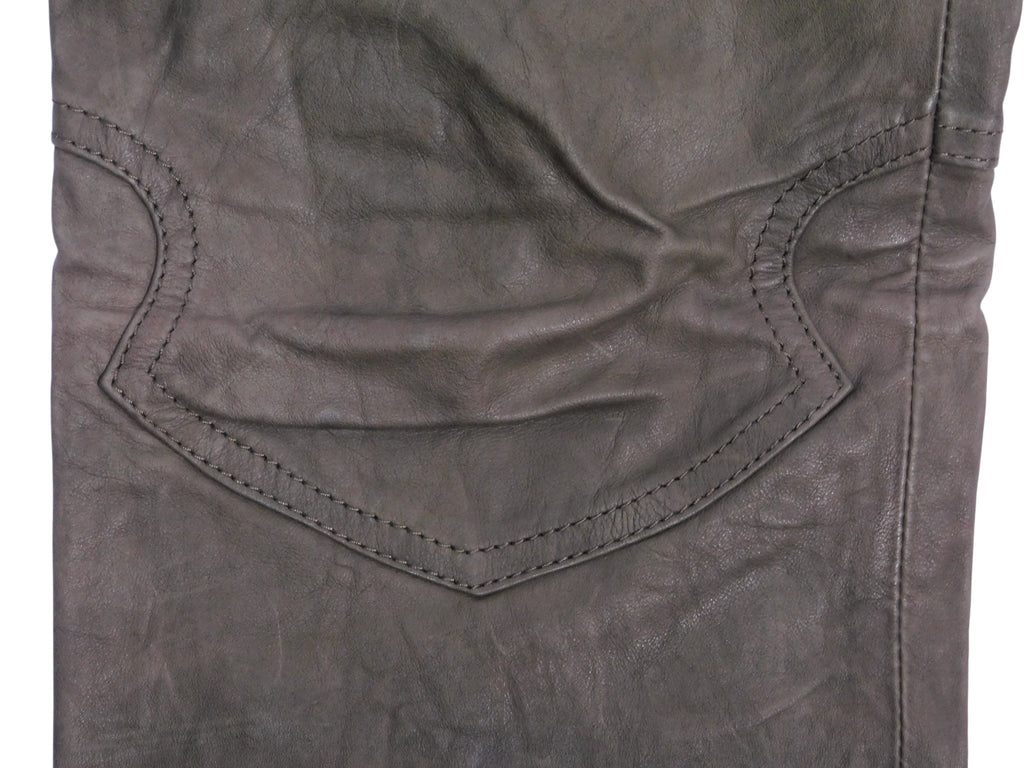 Roberto Cavalli brown leather pants