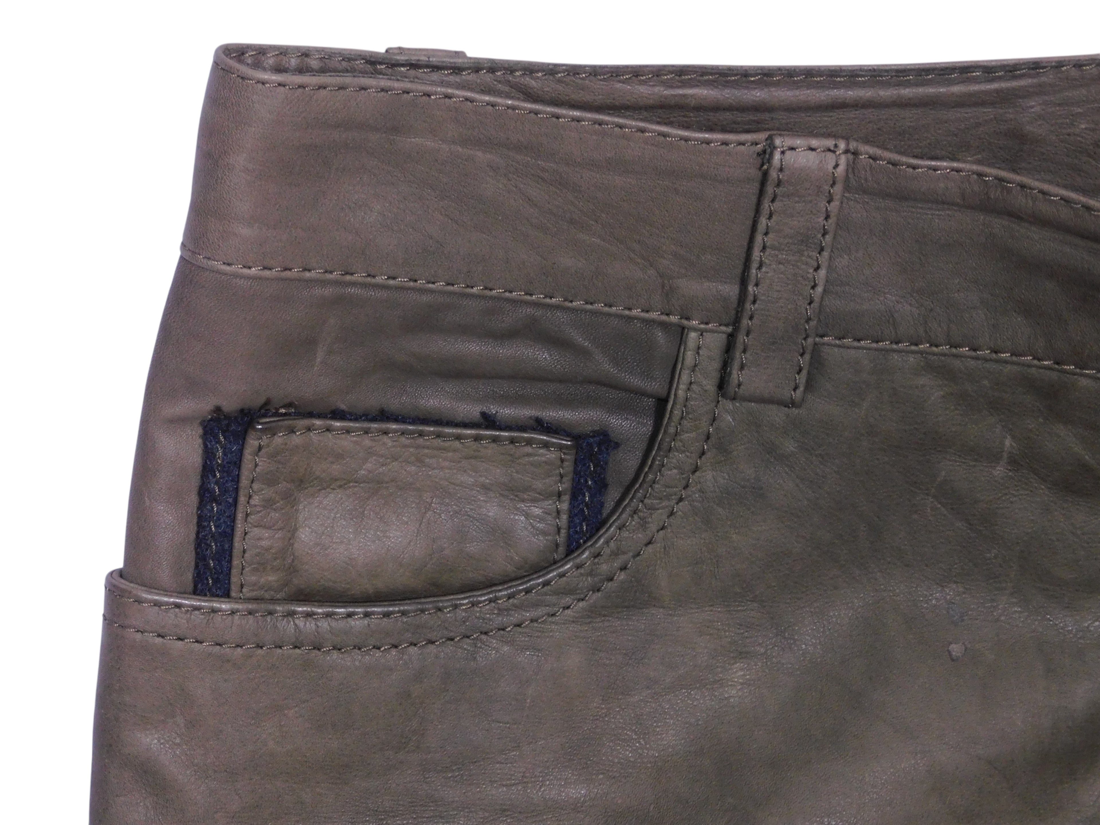 Roberto Cavalli brown leather pants