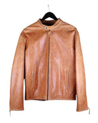 Schott tan-beige leather jacket