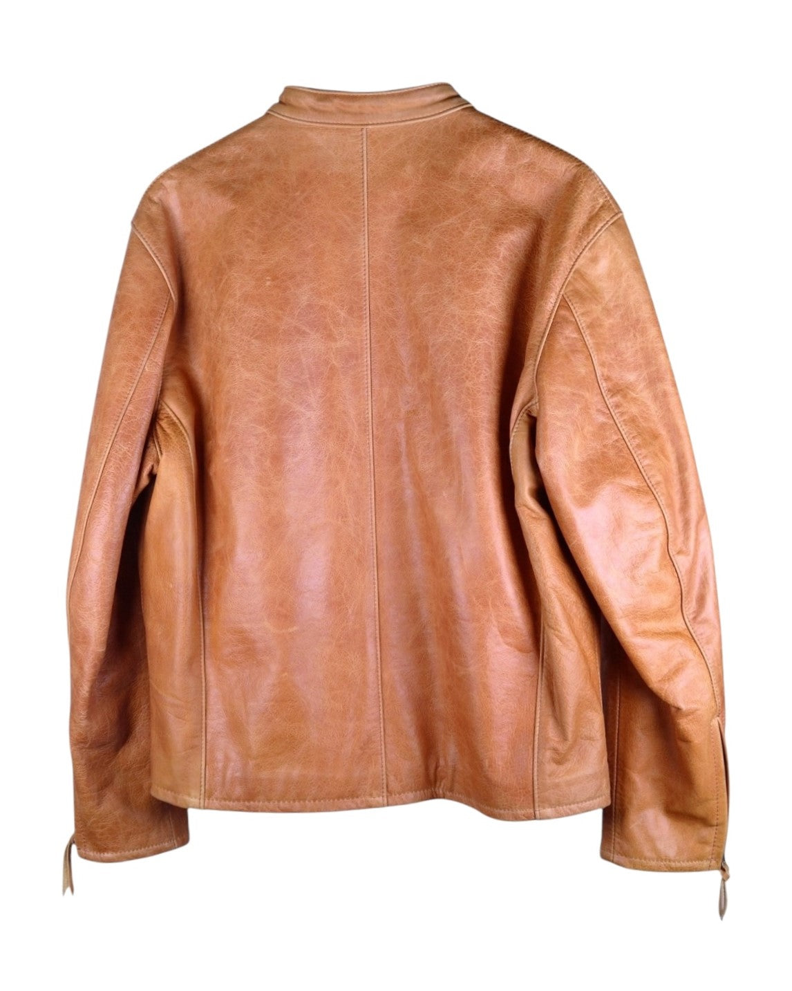 Schott tan-beige leather jacket