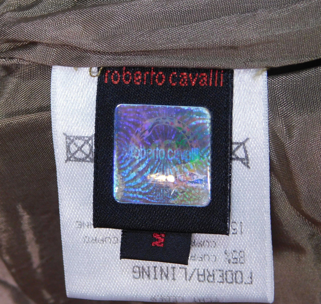 Roberto Cavalli brown leather pants