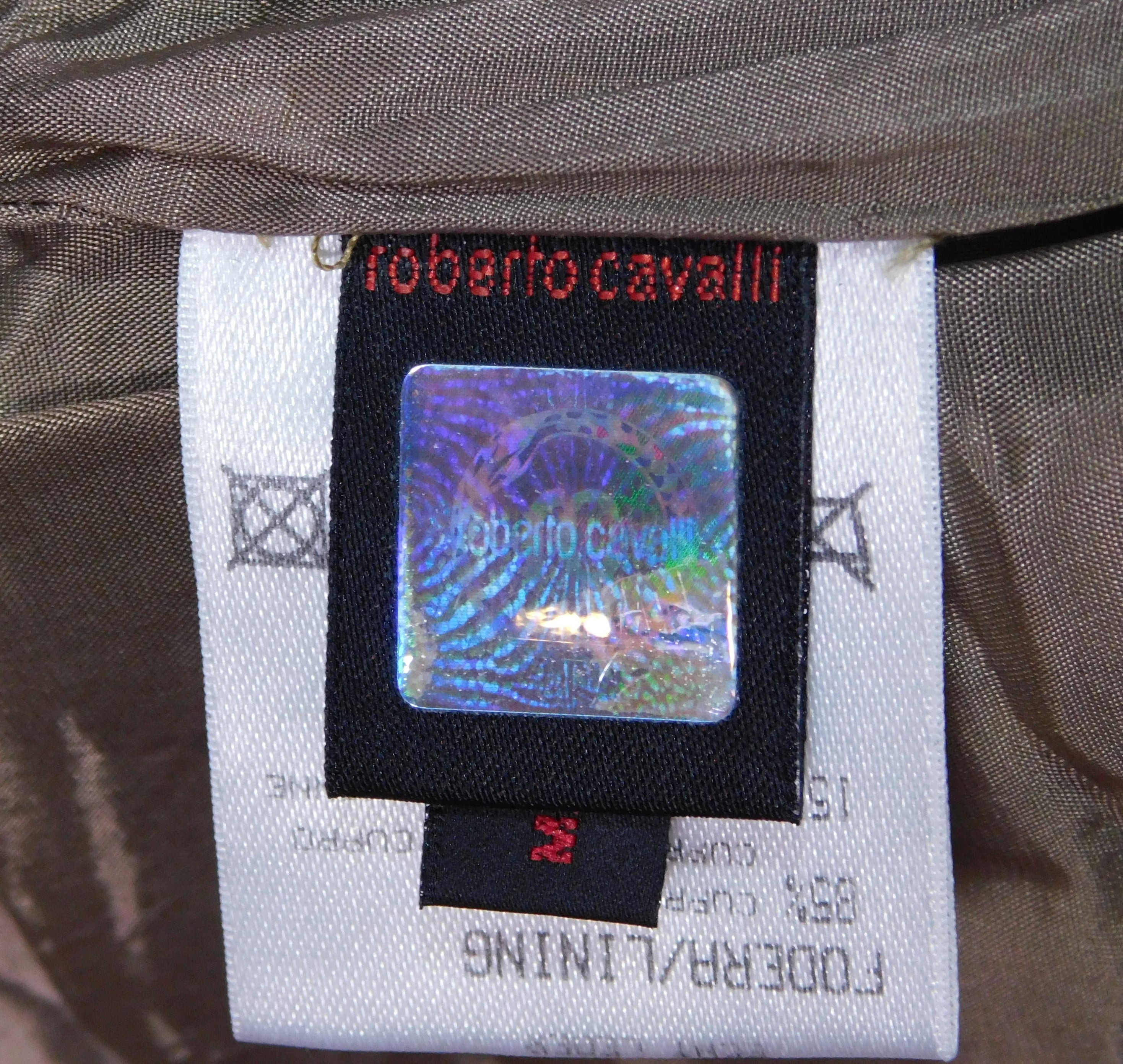 Roberto Cavalli brown leather pants