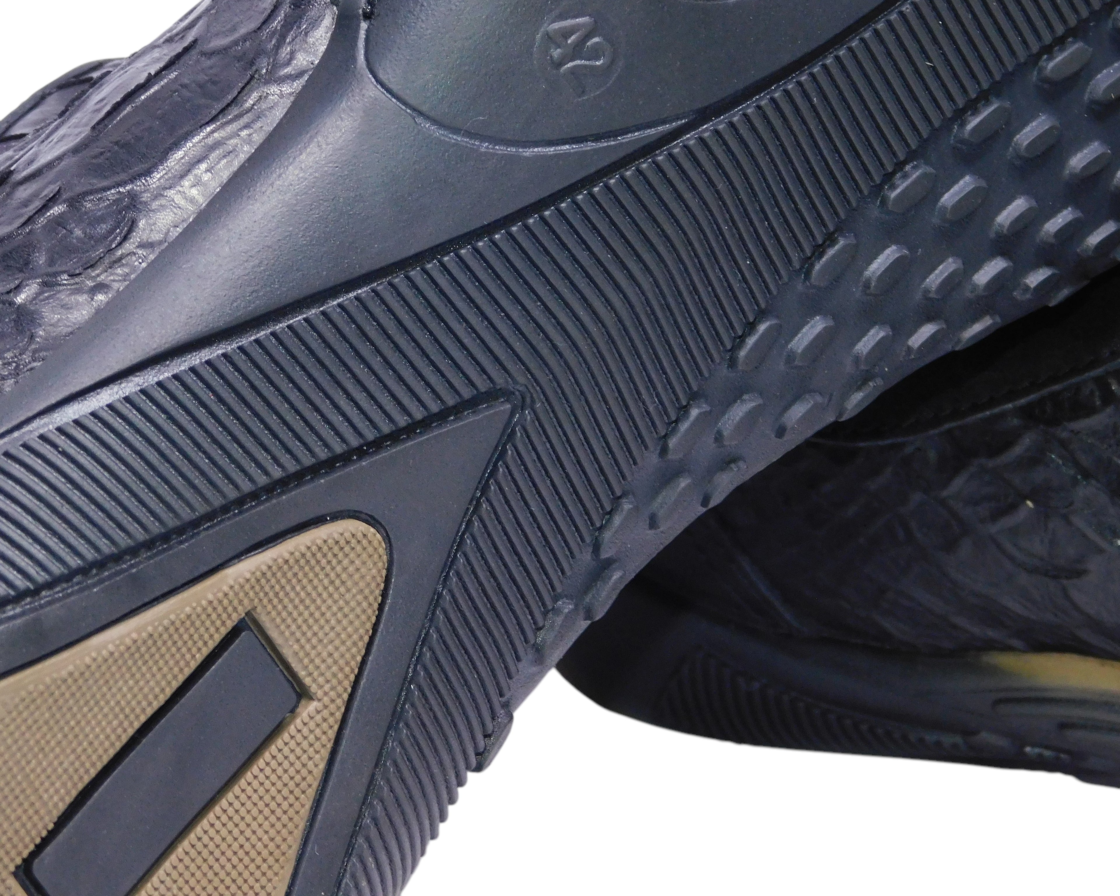 Just Cavalli black leather sneakers with snake-embossed leather and studded details