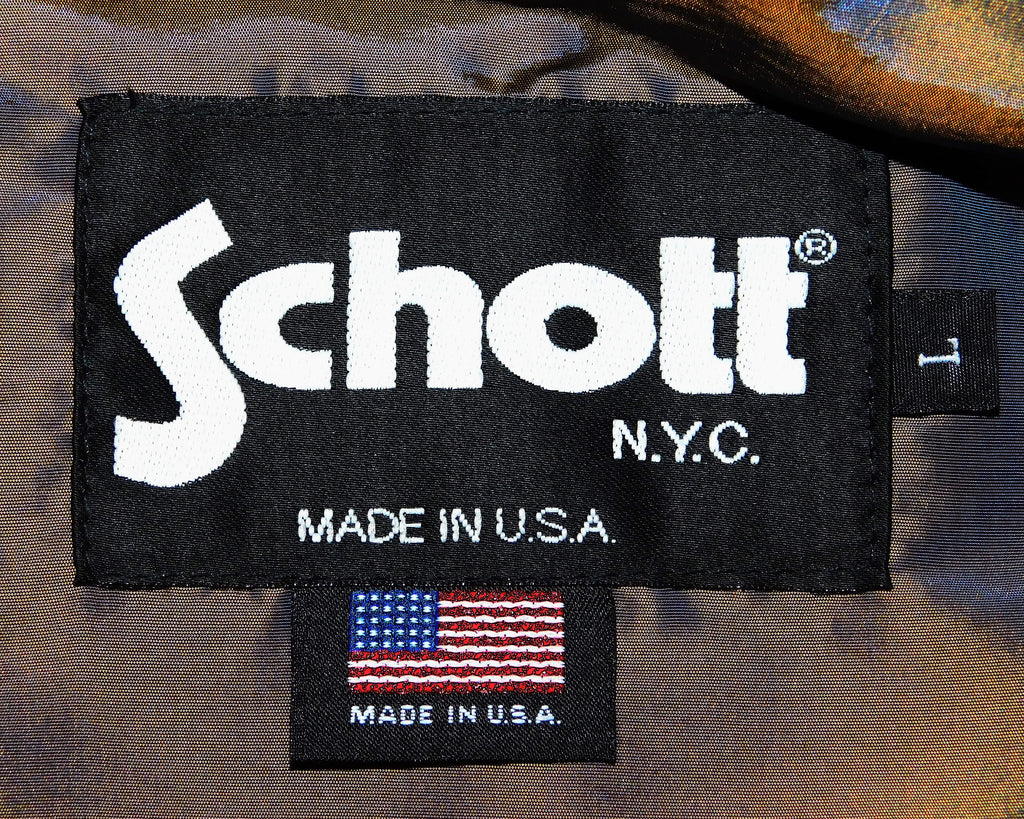 Schott tan-beige leather jacket