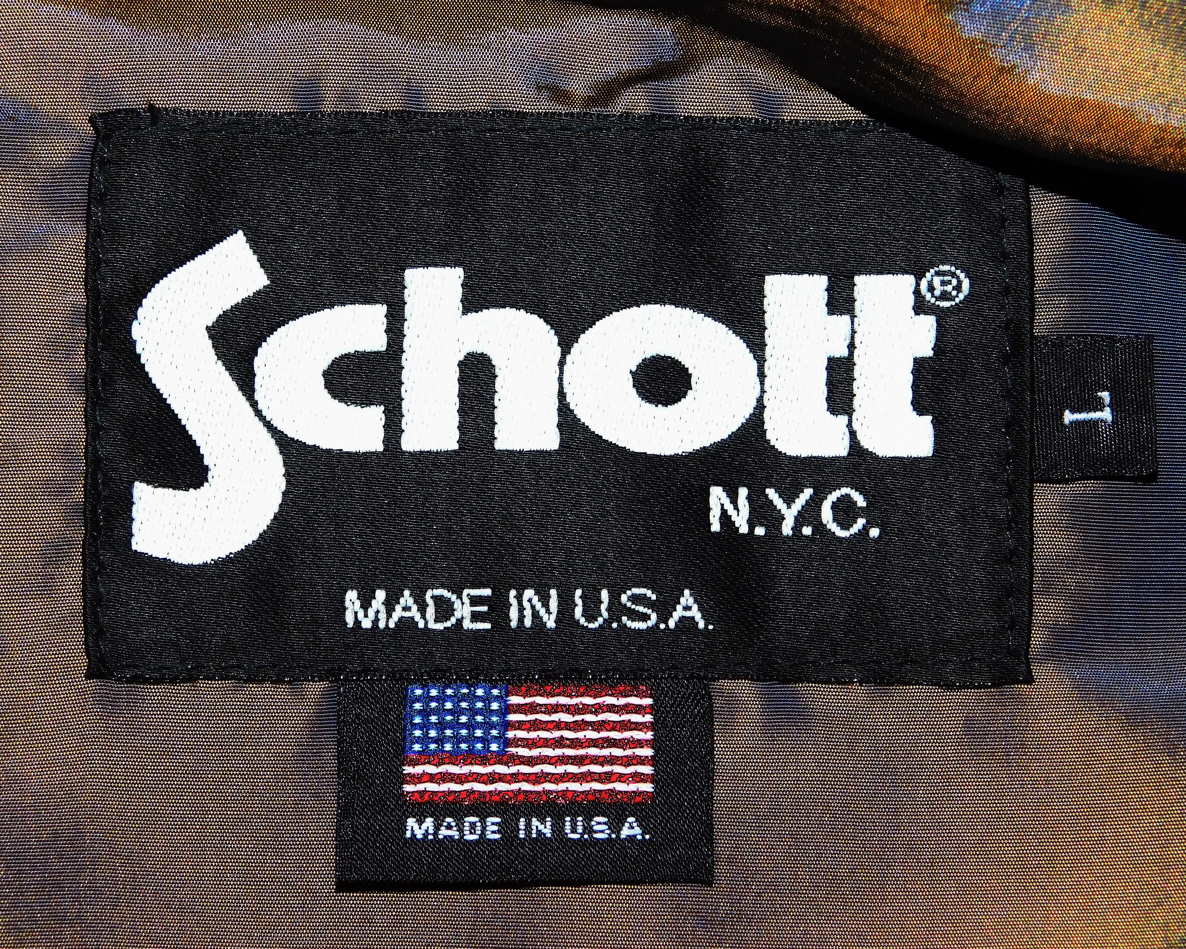 Schott tan-beige leather jacket