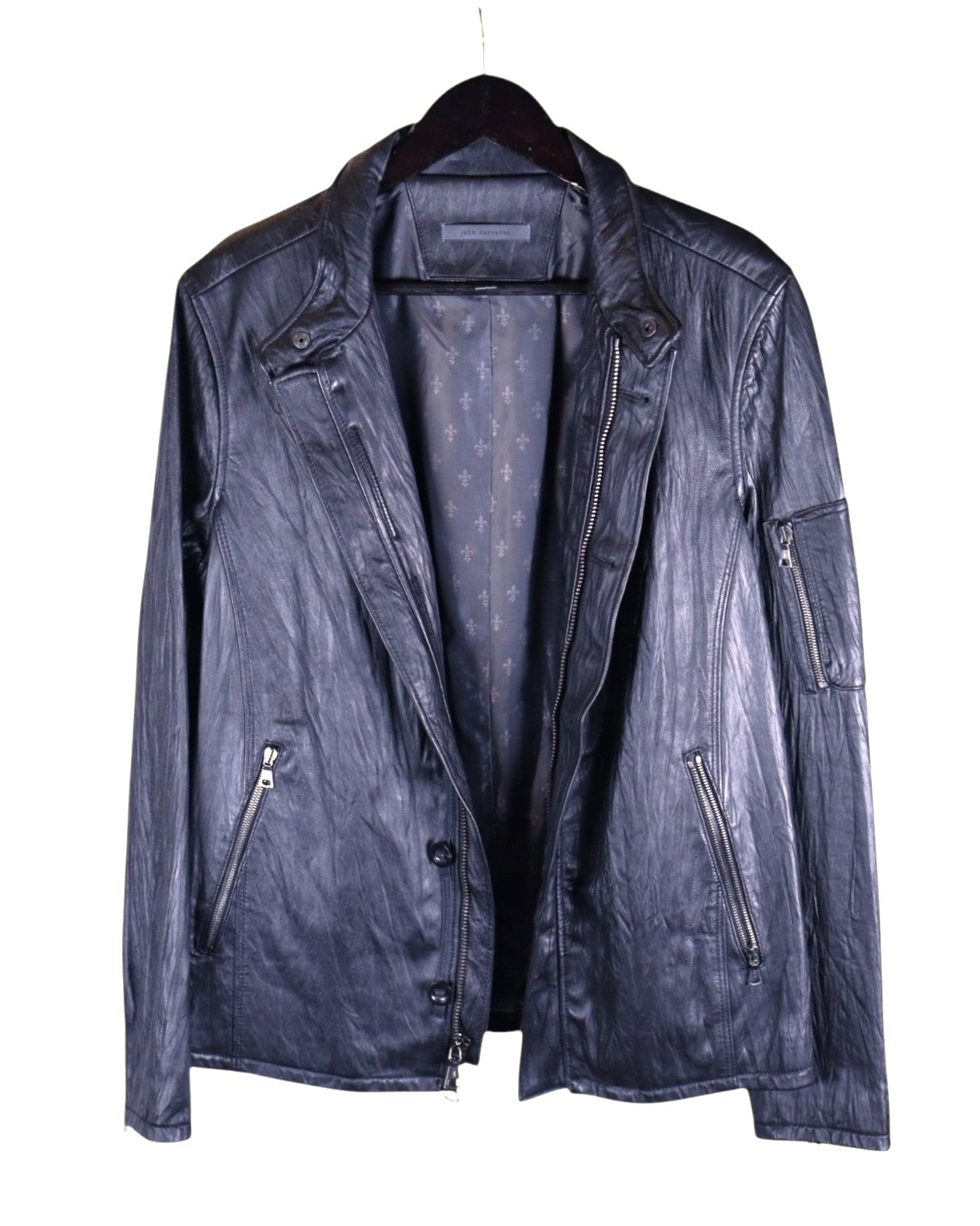 John Varvatos black leather jacket