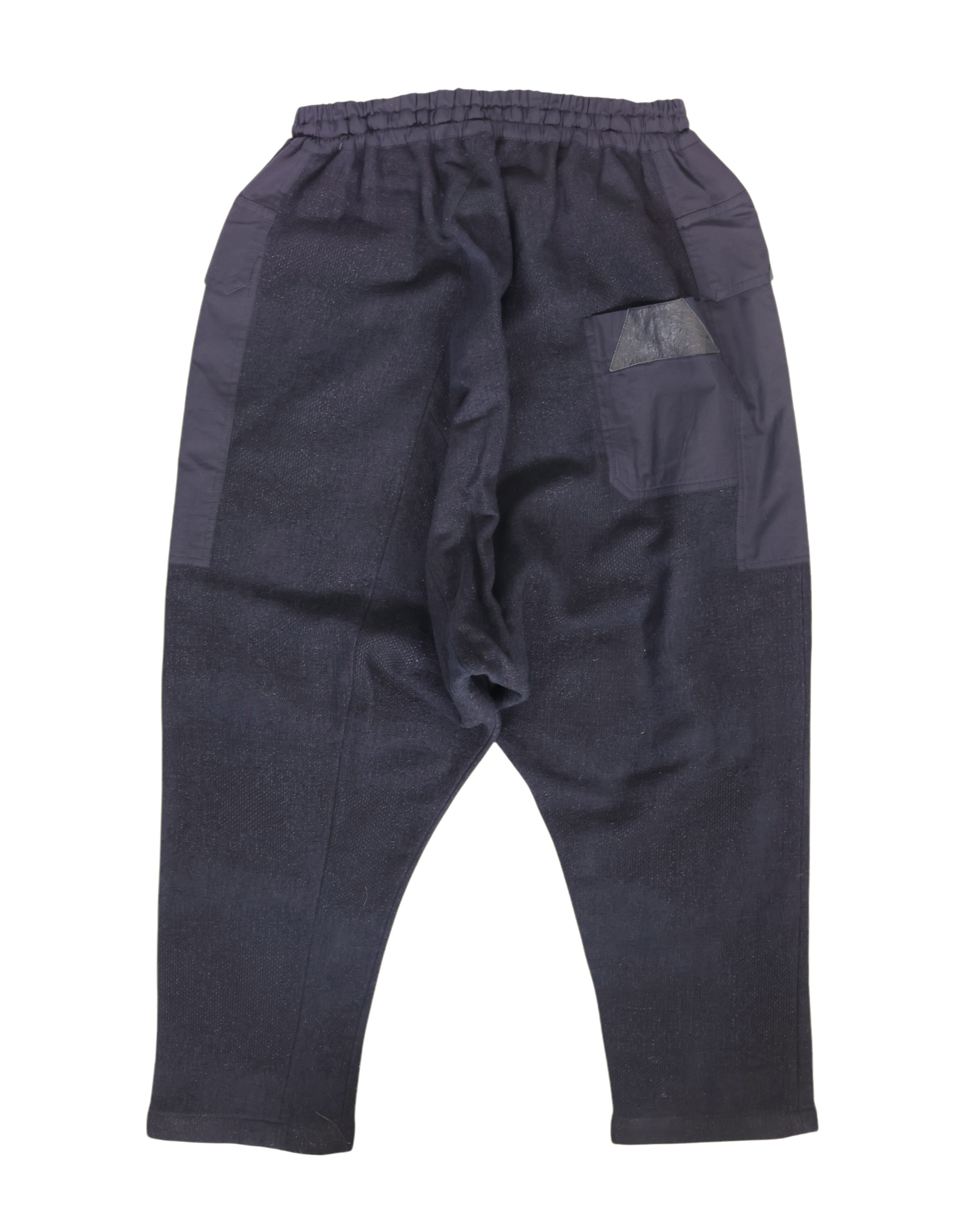 Damir Doma black sweatpants with leather patch