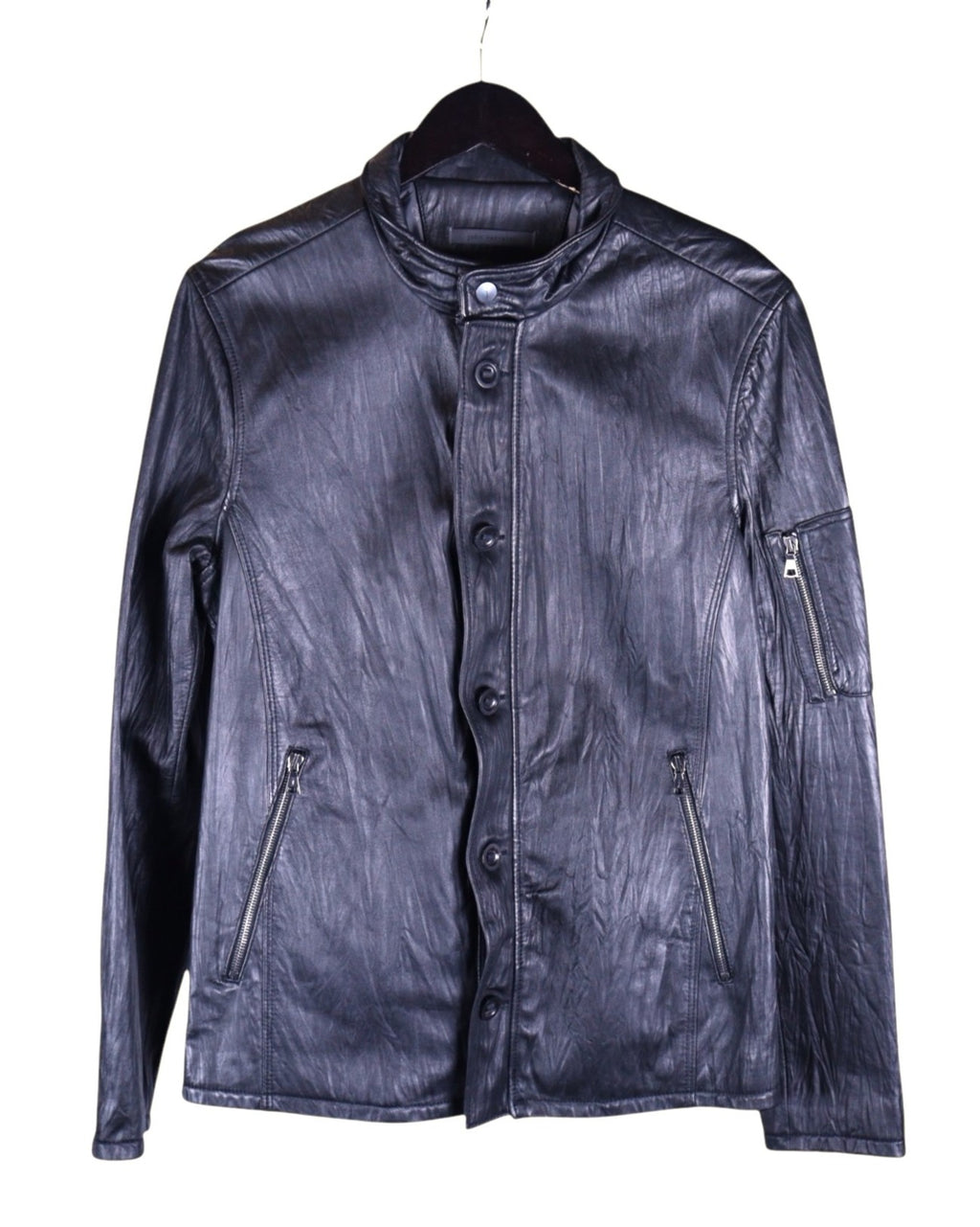 John Varvatos black leather jacket