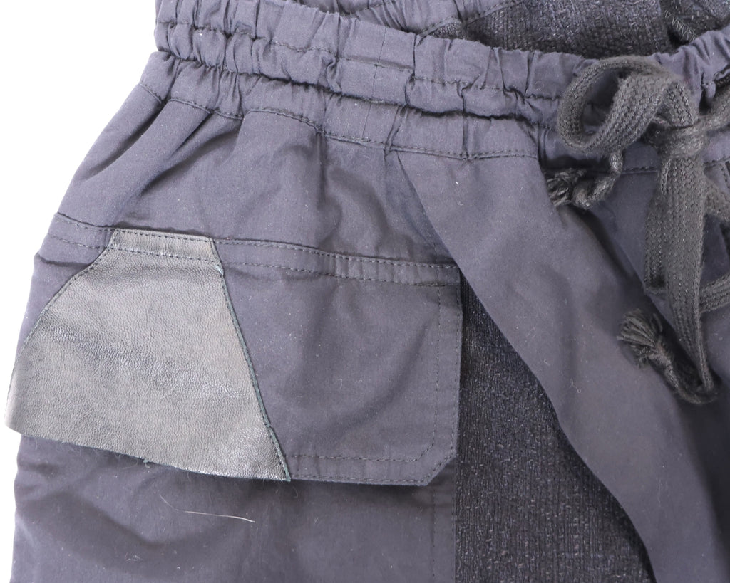 Damir Doma black sweatpants with leather patch