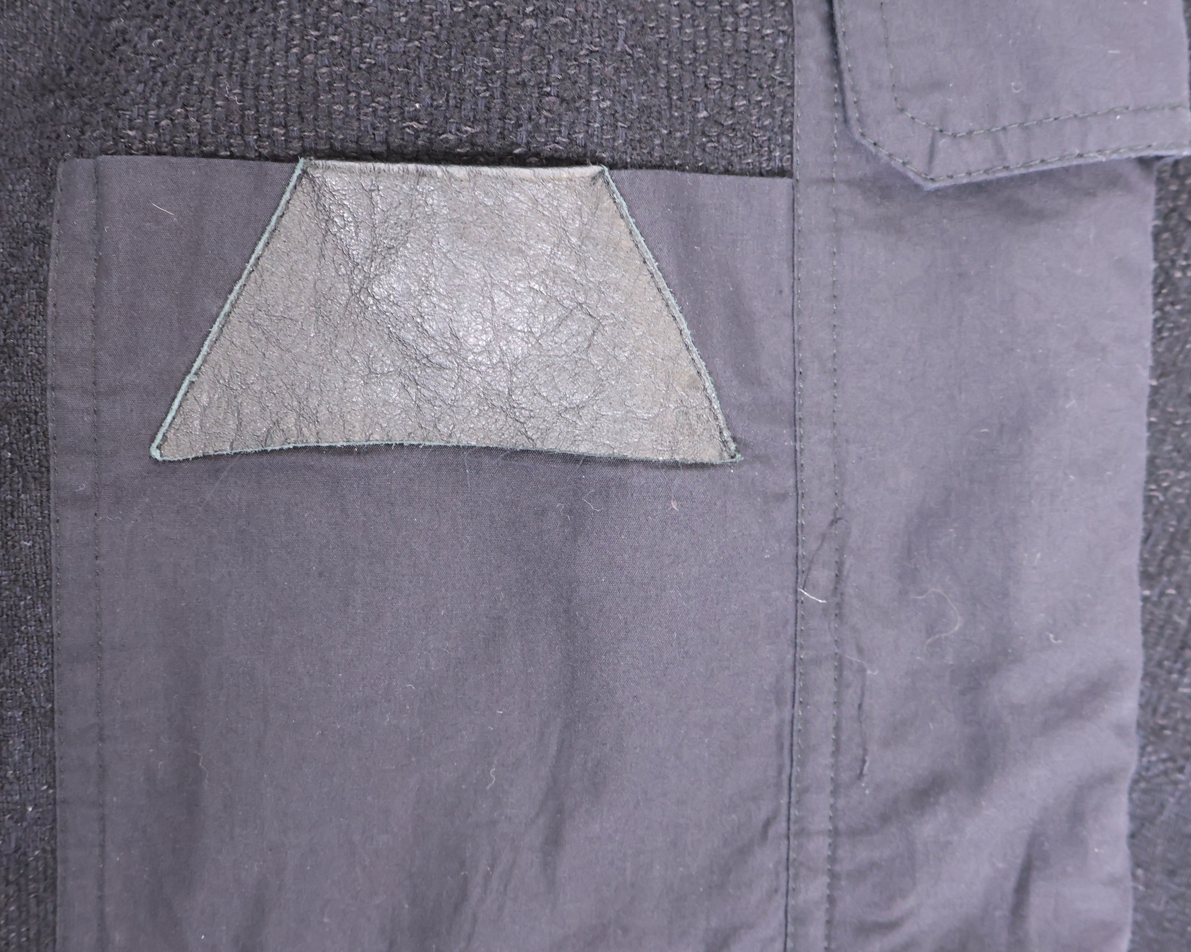 Damir Doma black sweatpants with leather patch
