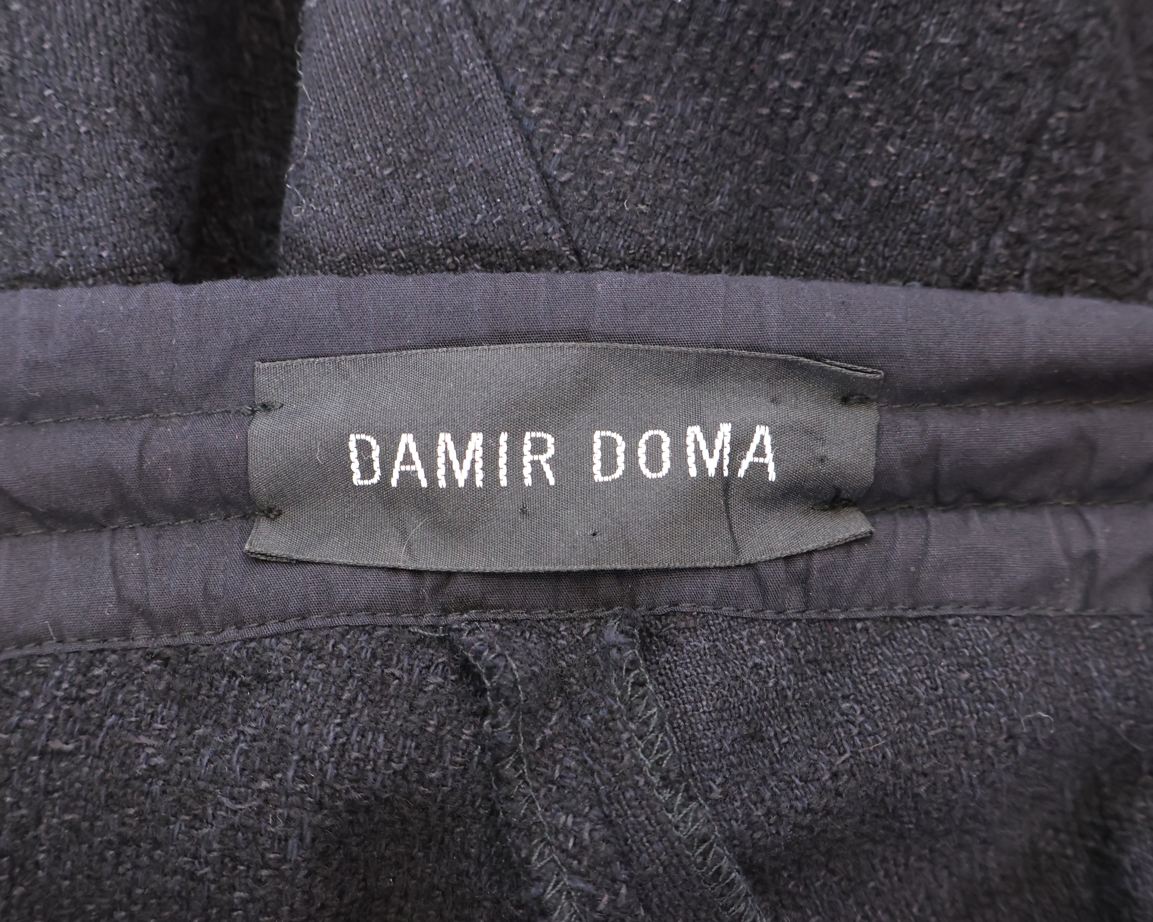 Damir Doma black sweatpants with leather patch