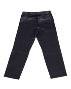 Gianni Versace black leather pants