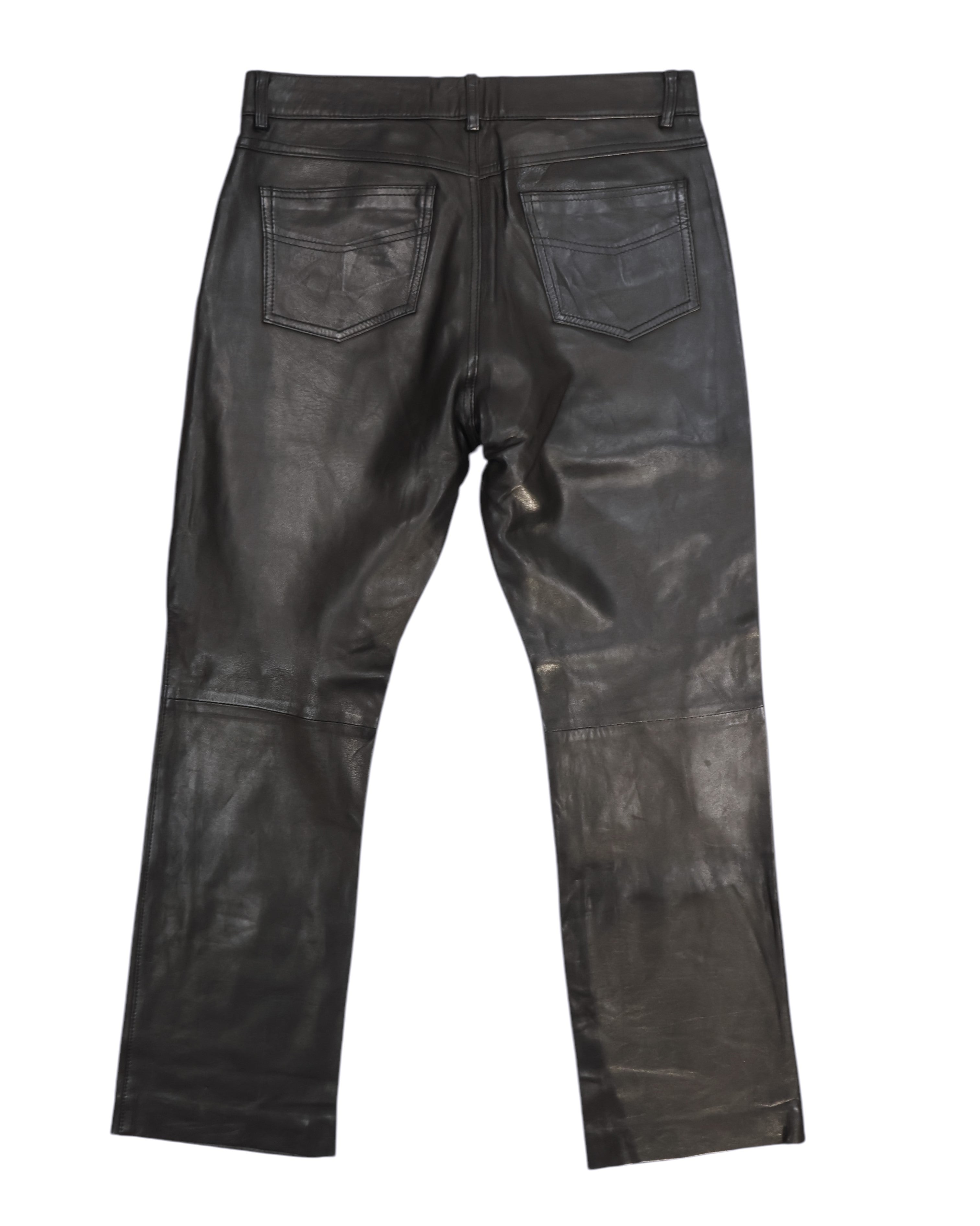 Vent Couvert black lambskin pants