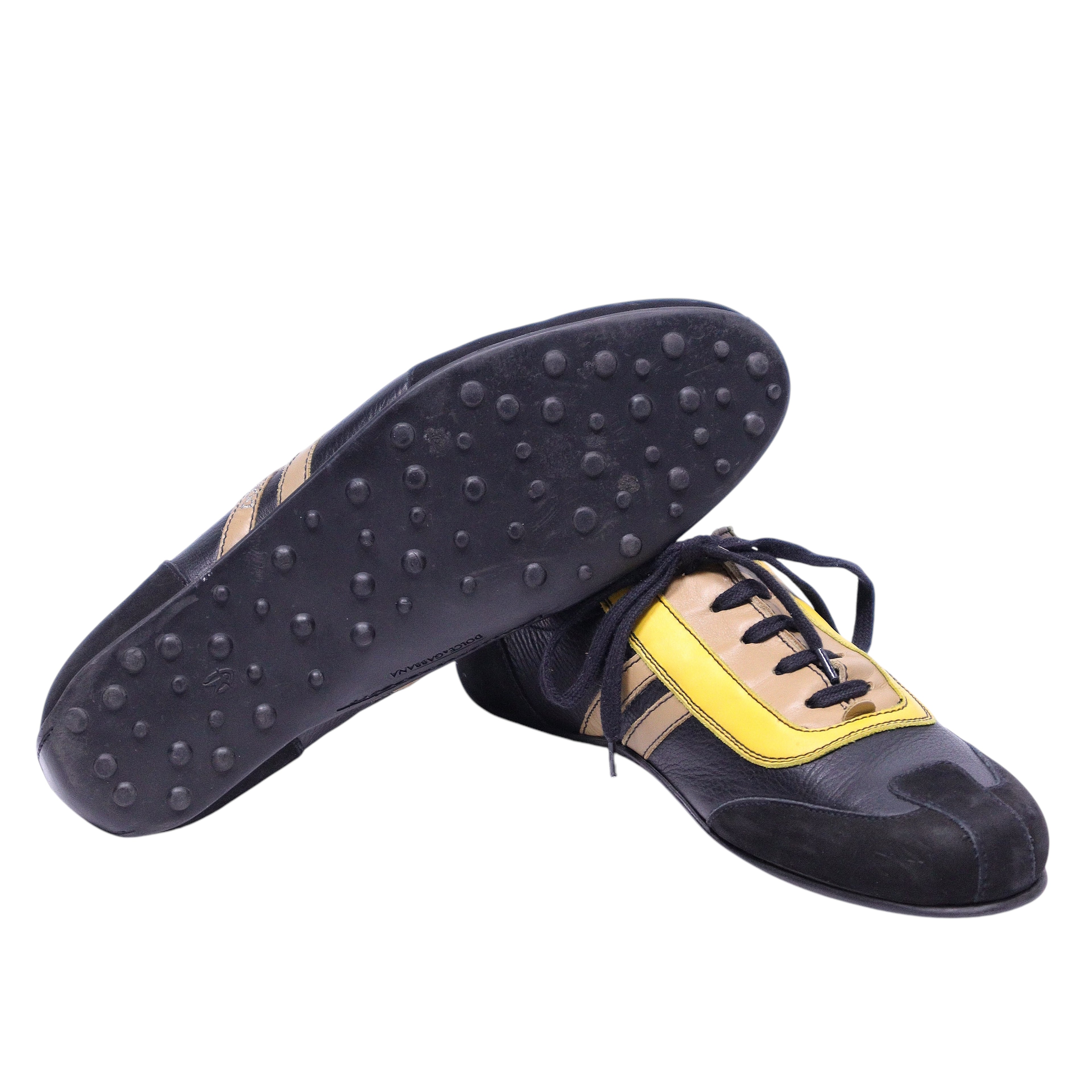 Dolce Gabbana black and yellow shoes