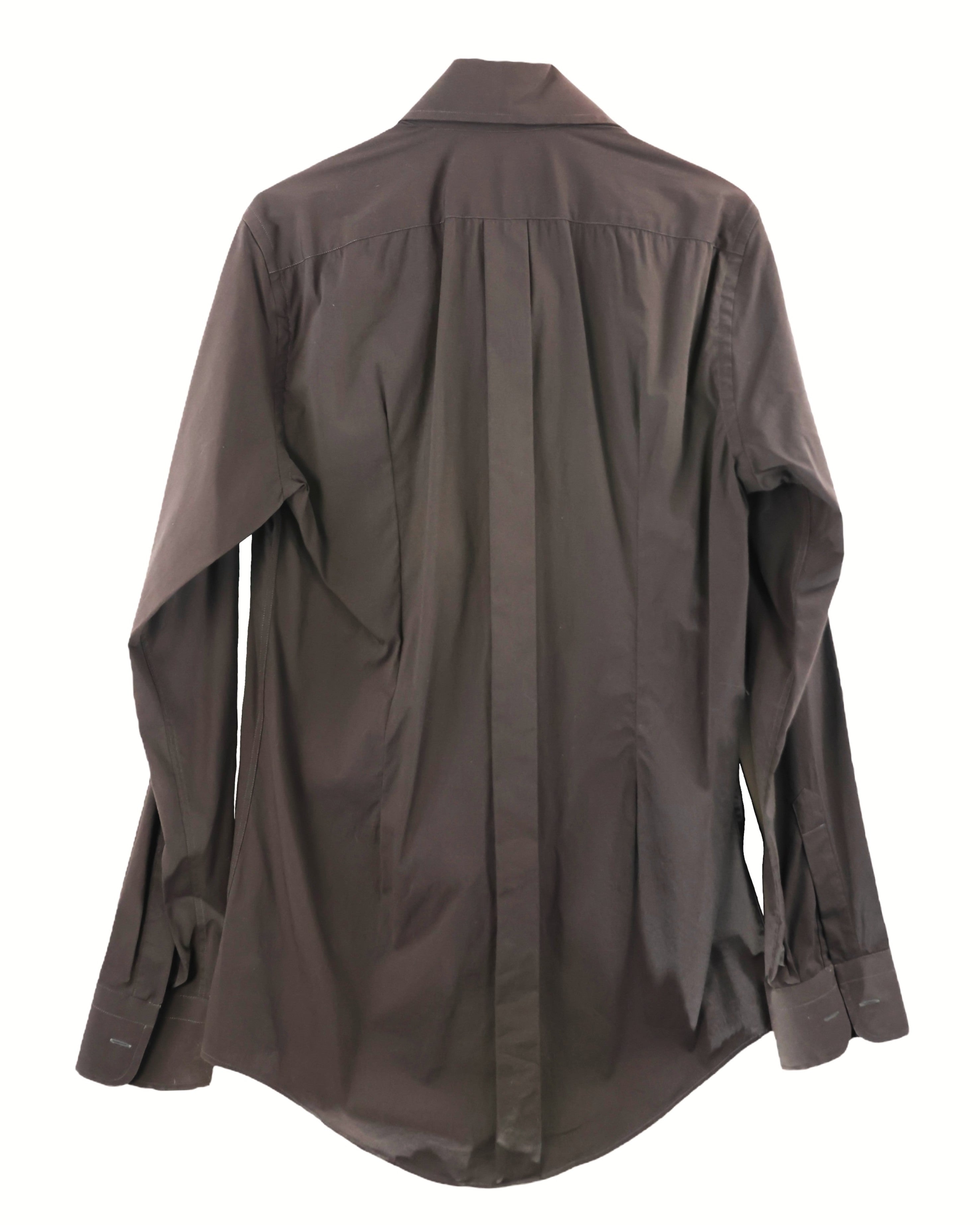 Dolce Gabbana brown dress shirt