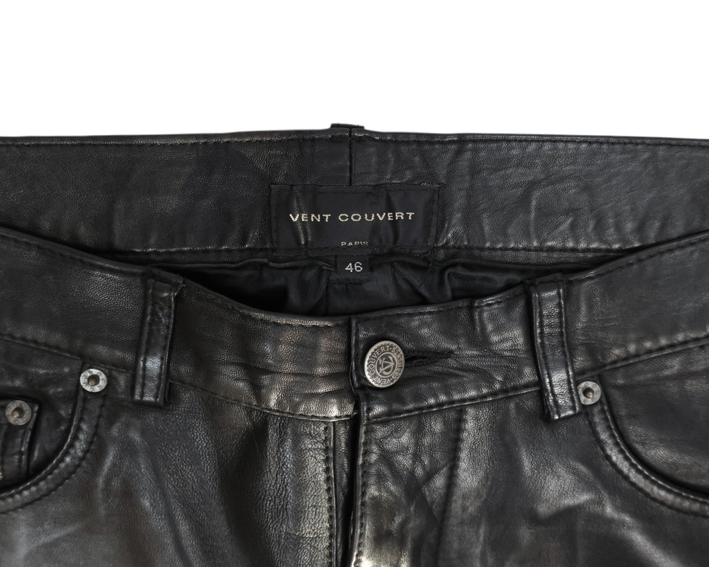 Vent Couvert black lambskin pants