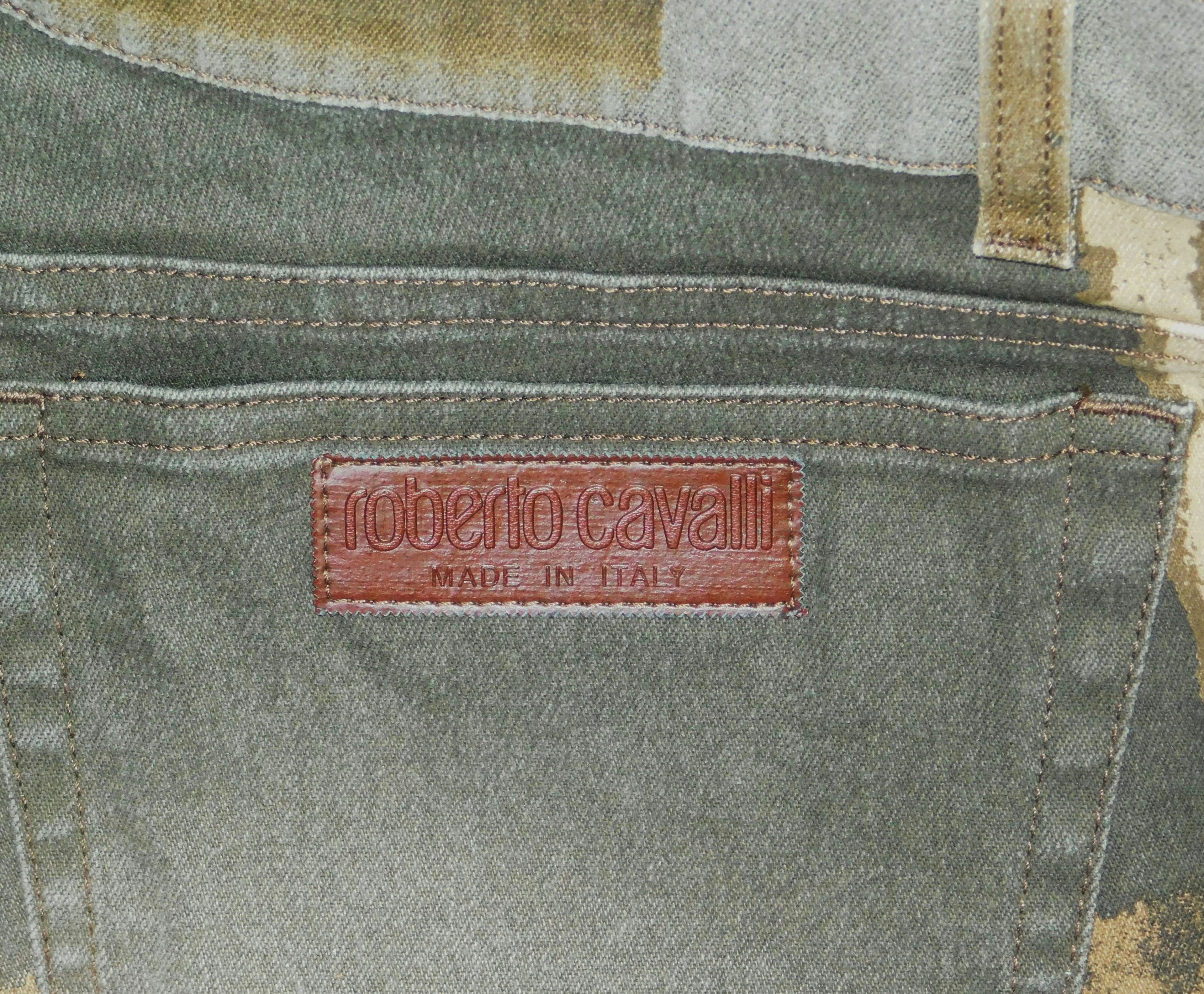 Roberto Cavalli Y2K brown vintage denim pants