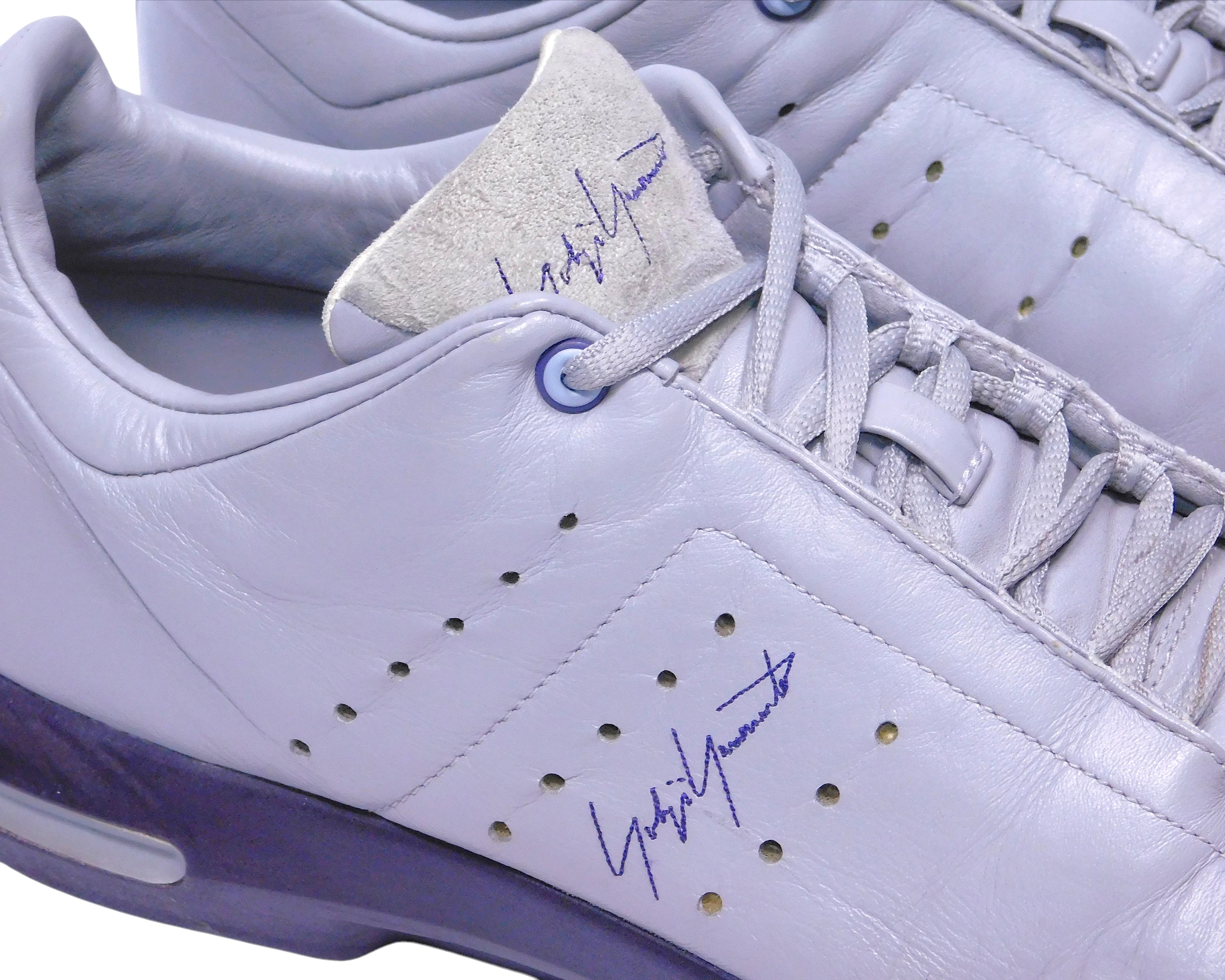 Yohji Yamamoto adidas 2002 gray and purple leather sneakers