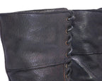 Christian peau dark brown leather boots