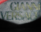 Versace medusa green leather boot