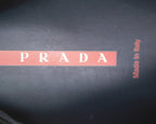 Prada brown and black leather sneakers