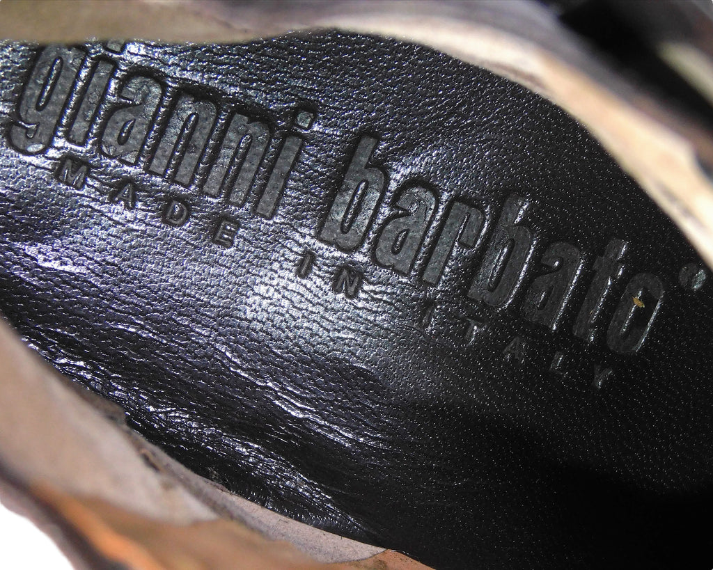 Gianni Barbato leather boot with buckled straps