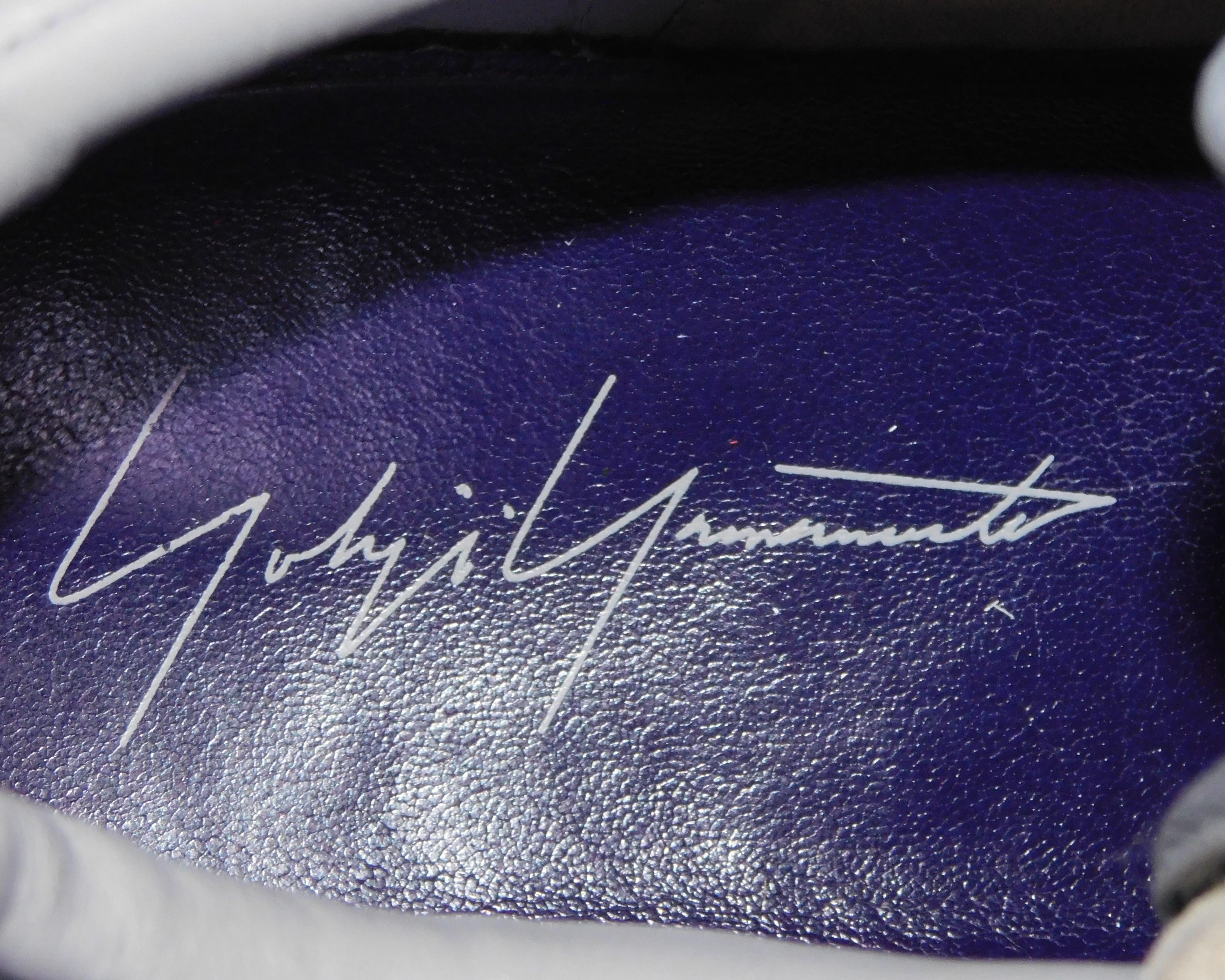 Yohji Yamamoto adidas 2002 gray and purple leather sneakers