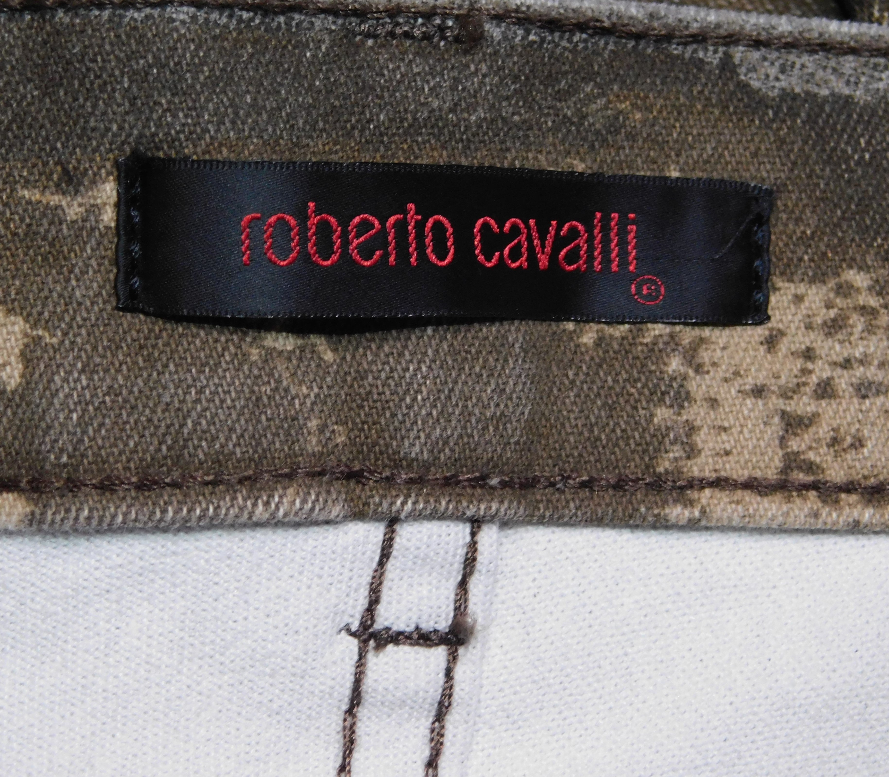 Roberto Cavalli Y2K brown vintage denim pants