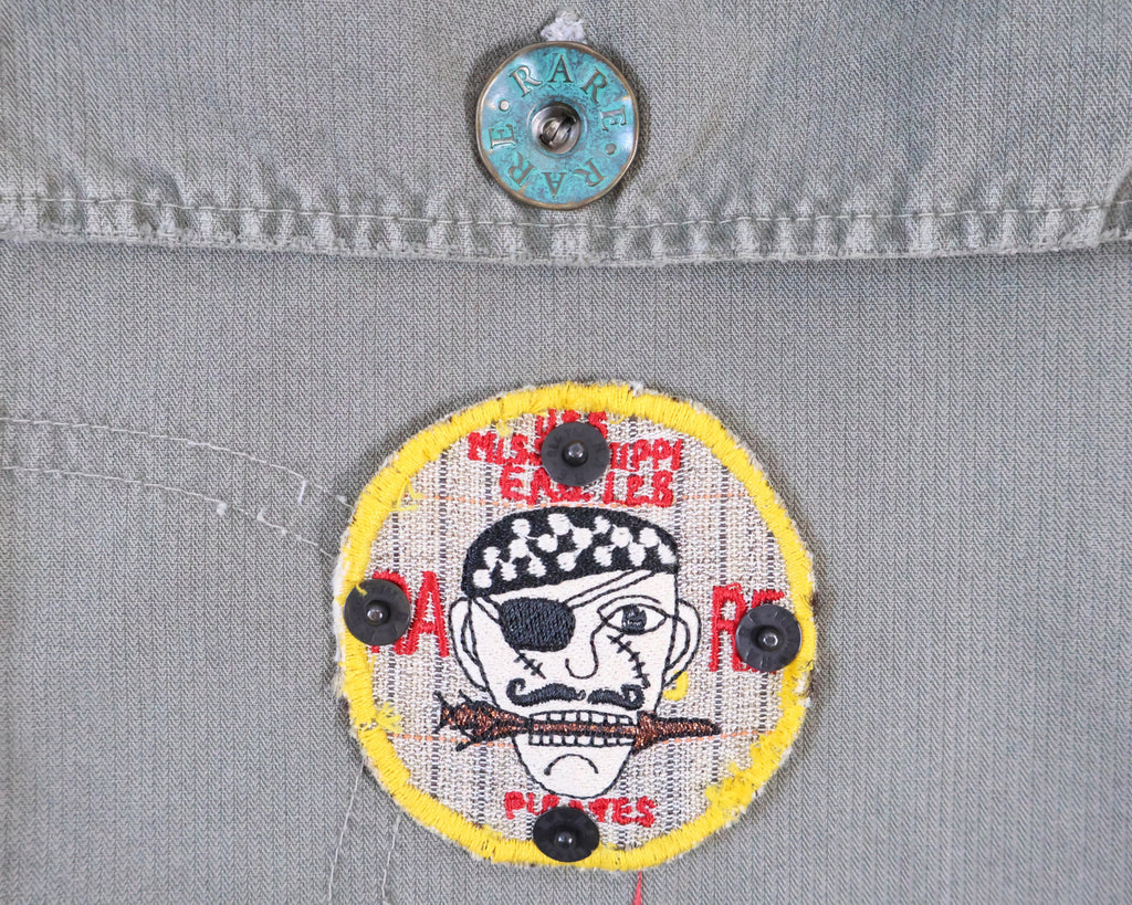 Ra-re pants with patchwork details, embroidery and studs