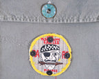 Ra-re pants with patchwork details, embroidery and studs