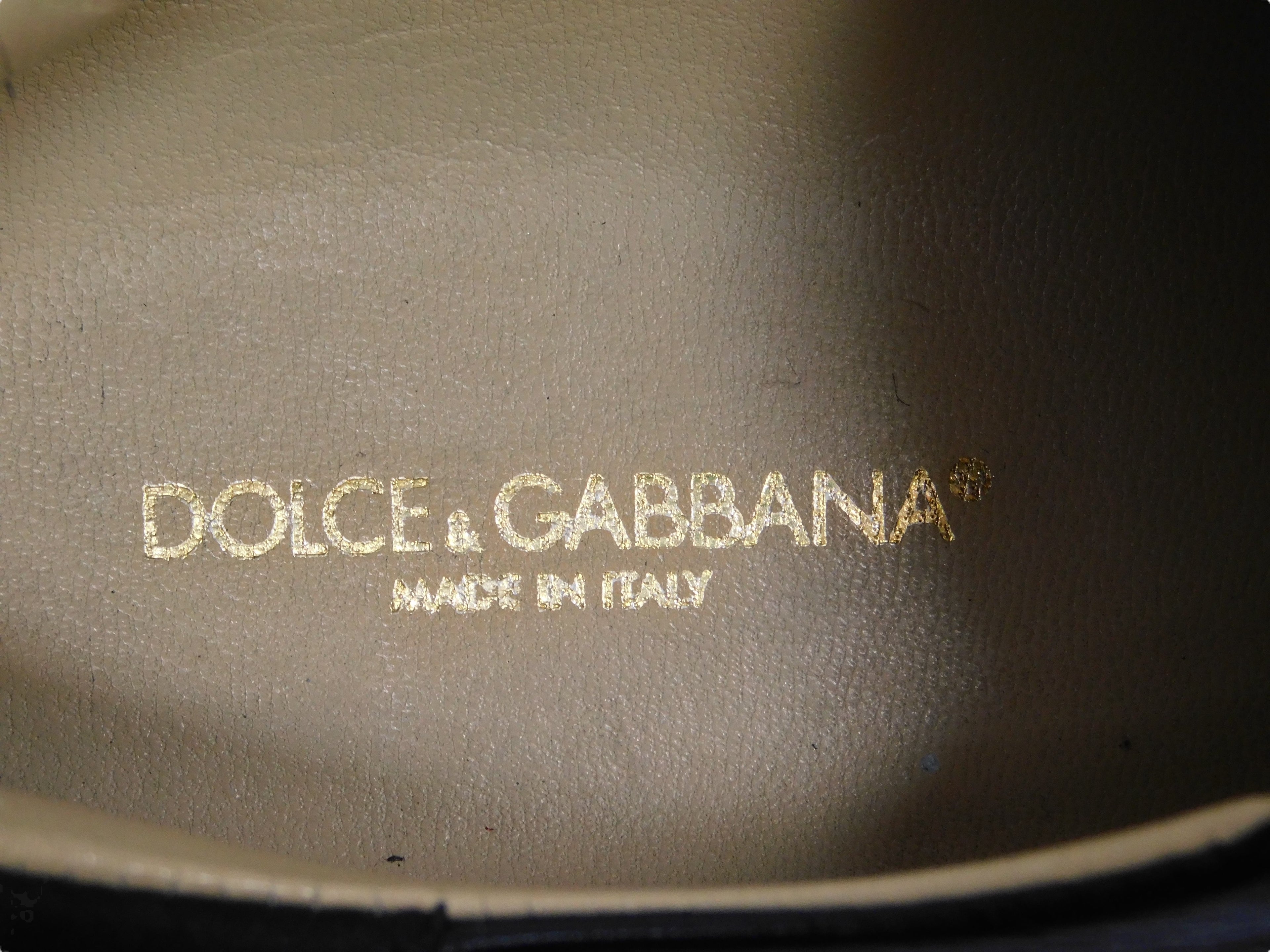 Dolce Gabbana black and yellow shoes