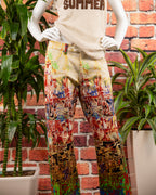 Jean Paul Gautier 90s Graphic cartoon comics print safe sex forever pants