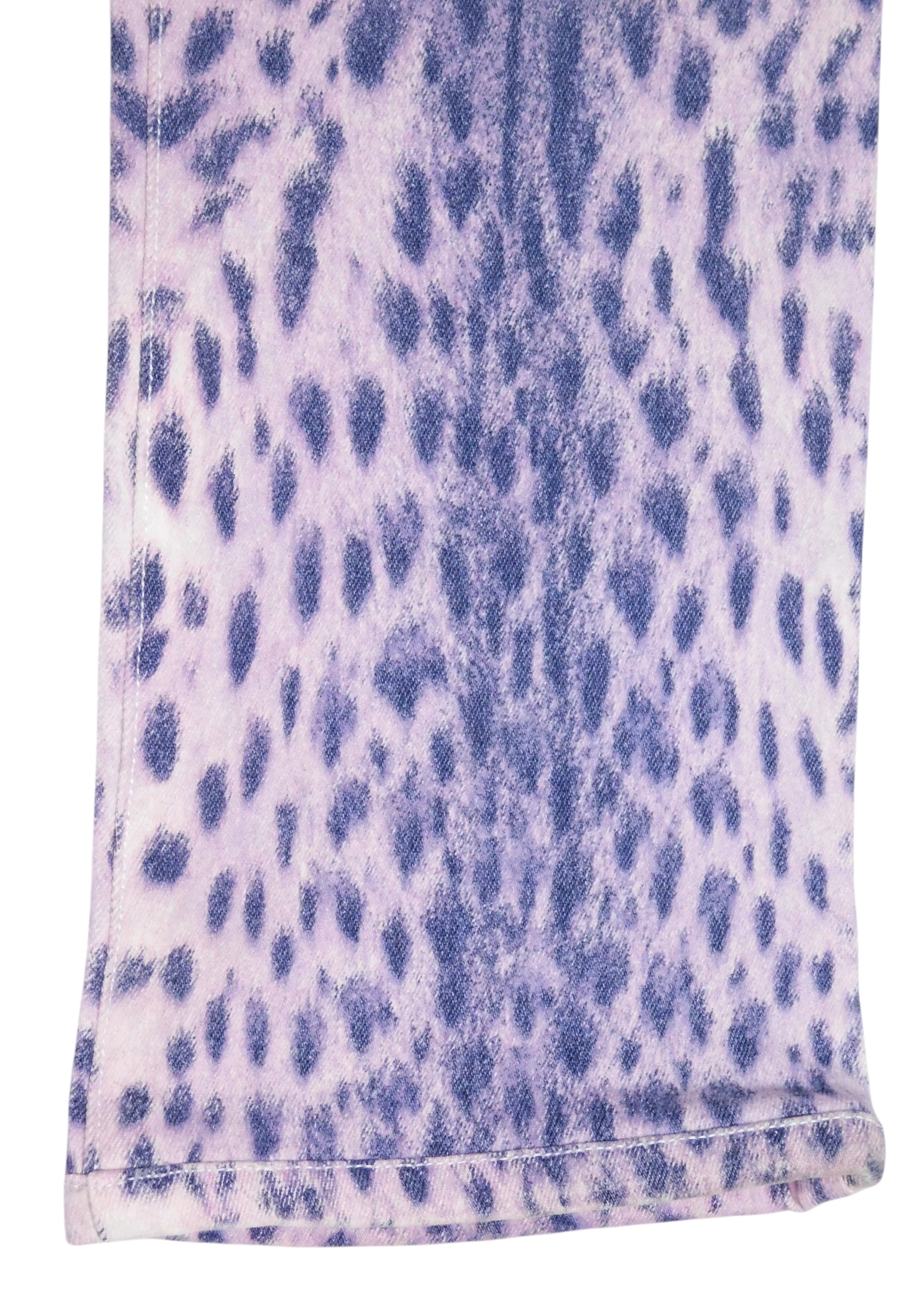 Roberto Cavalli 90s purple leopard print jeans