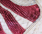 Roberto cavalli beige snakeskin leather shoes with red and yellow Galuchat leather