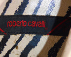 Roberto cavalli beige snakeskin leather shoes with red and yellow Galuchat leather