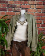Roberto Cavalli White Top with Metallic Embroidered Neckline