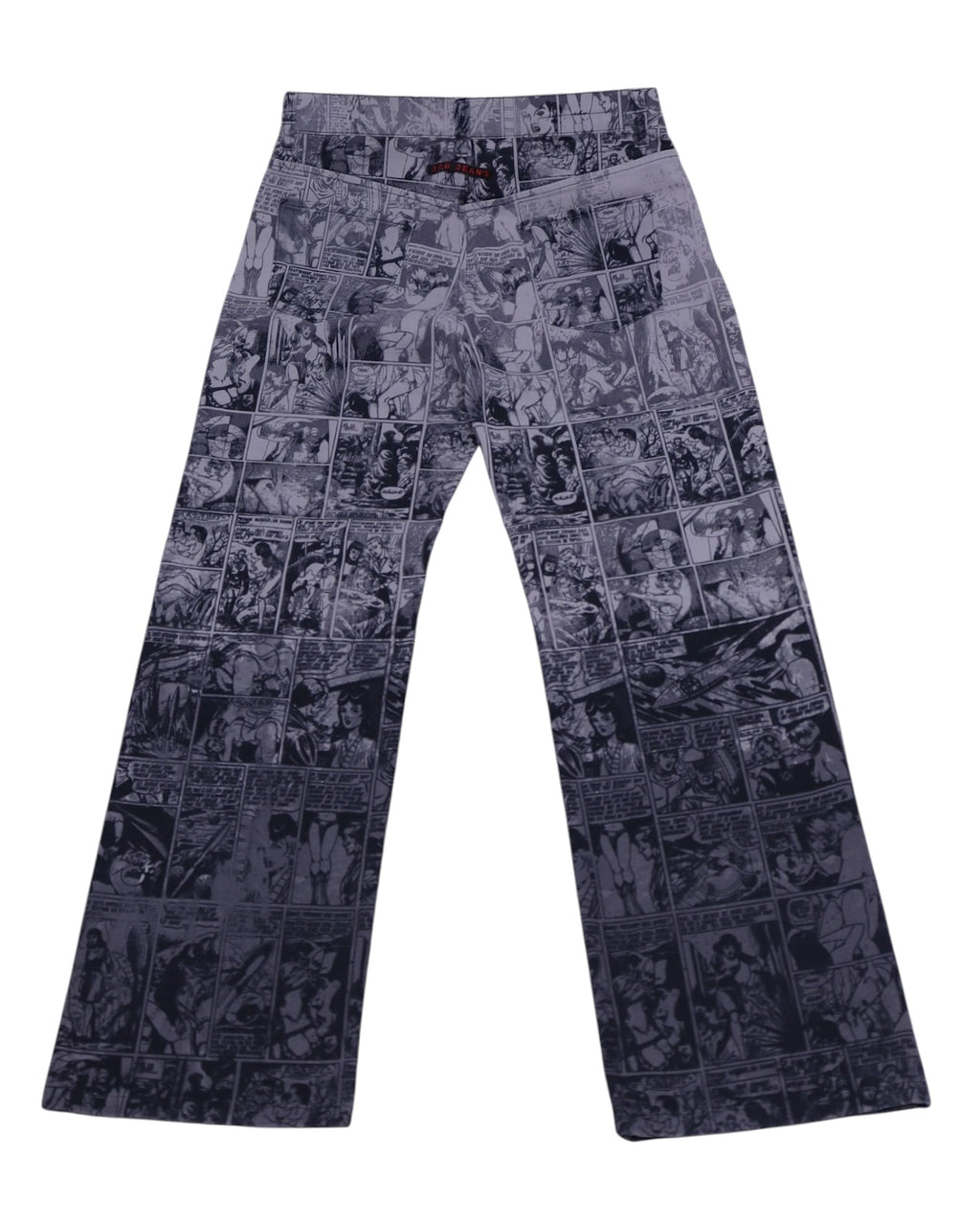 Jean Paul Gautier 90s Graphic cartoon comics print safe sex forever pants