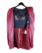 Gianfranco Ferre dark red leather jacket