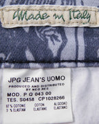 Jean Paul Gautier 90s Graphic cartoon comics print safe sex forever pants