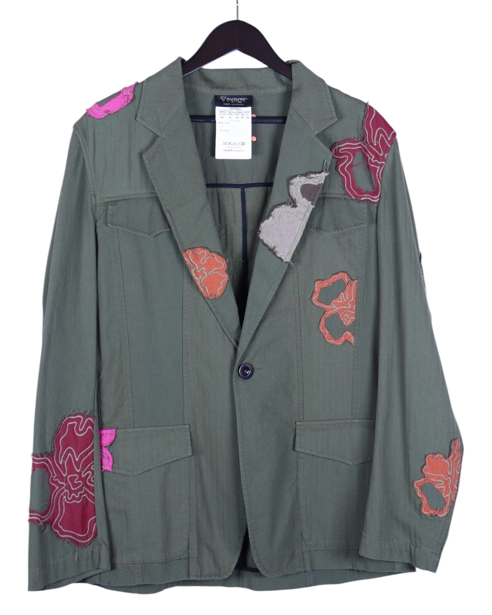 Voyage Mazzilli Michielsens kaki jacket with flowers embroidery