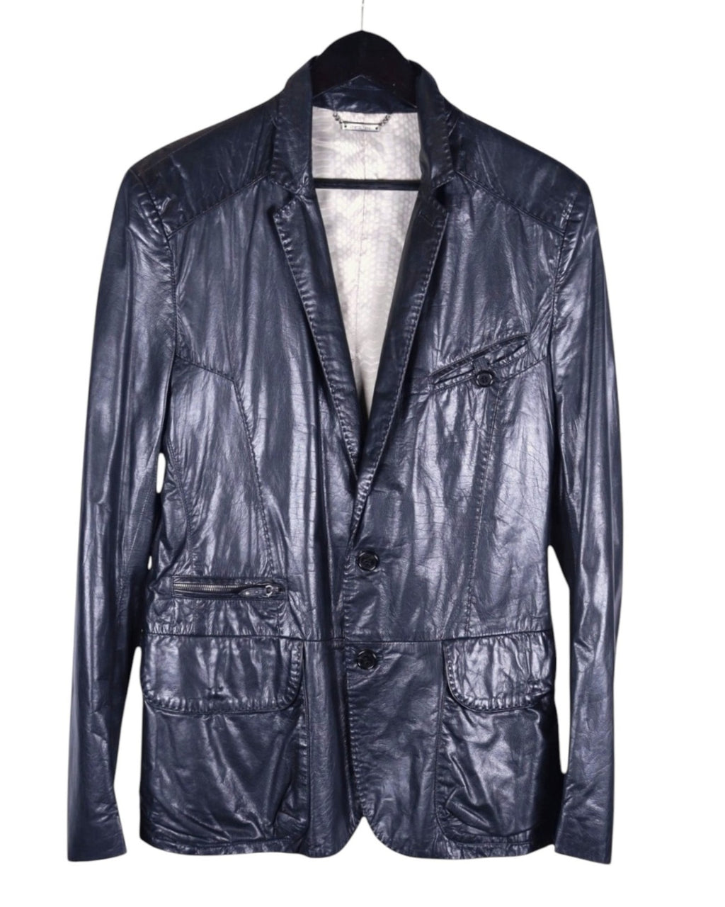 Roberto Cavalli black leather jacket